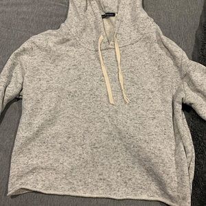 brandy melville cropped gray hoodie